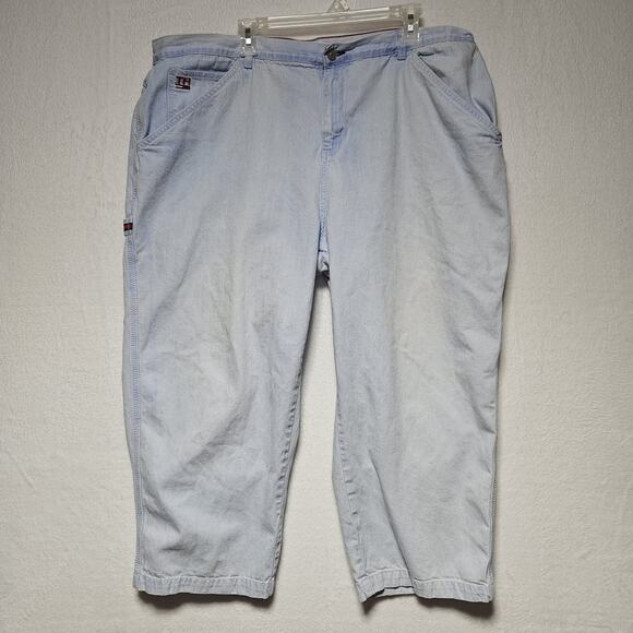 Vintage Y2K Tommy Hilfiger Jeans Womens Plus SZ 22 crop Baggy Skater Boxy - Picture 8 of 8